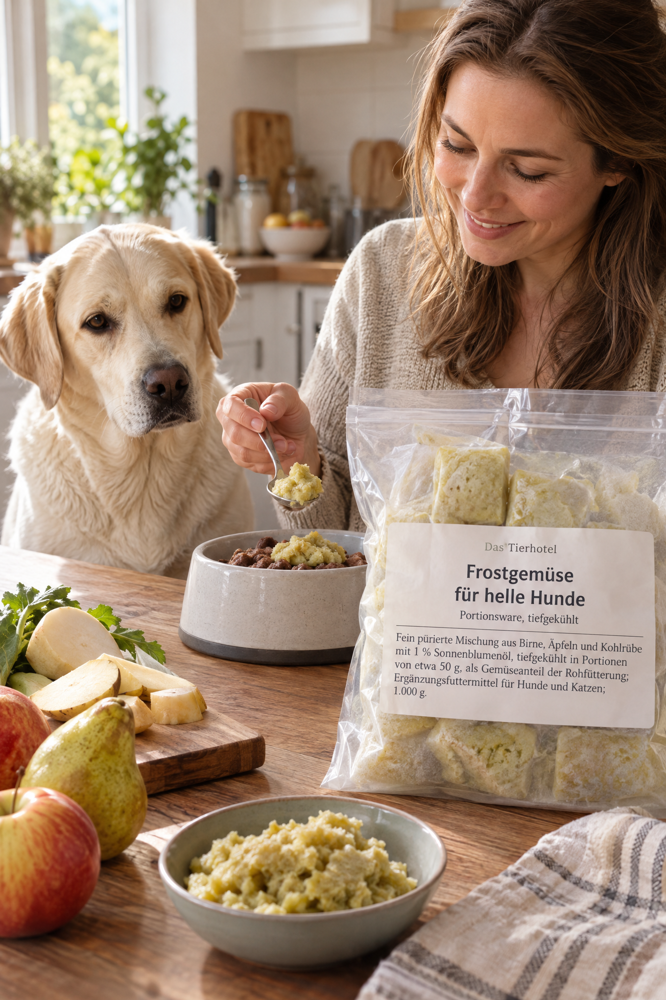 Das Tierhotel Frostgemüse für helle Hunde, Portionsware, tiefgekühlt, 1 kg – Bild 2