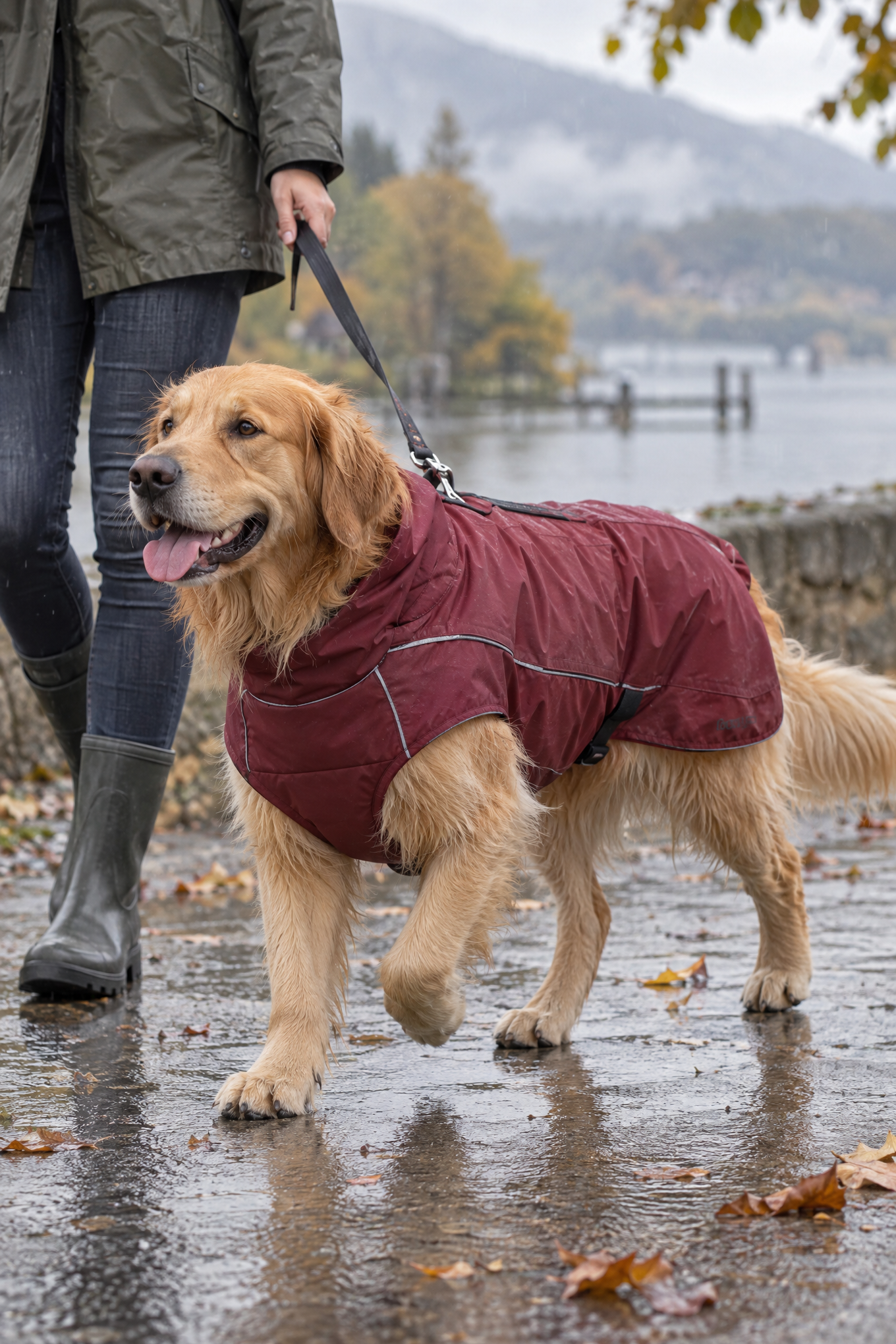 The Dog Idea Hunderegenmantel Kayden – Bordeaux
