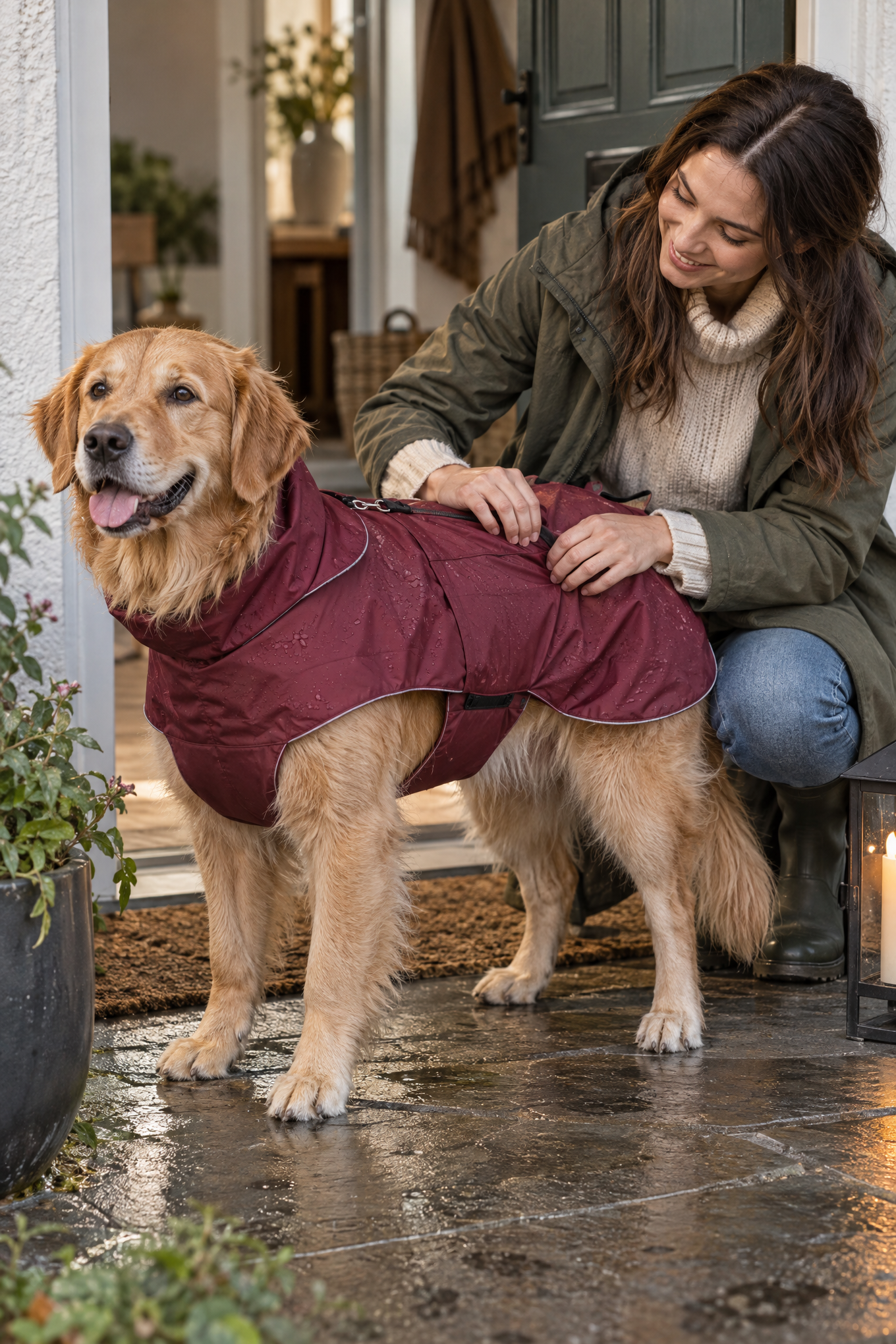 The Dog Idea Hunderegenmantel Kayden – Bordeaux – Bild 2