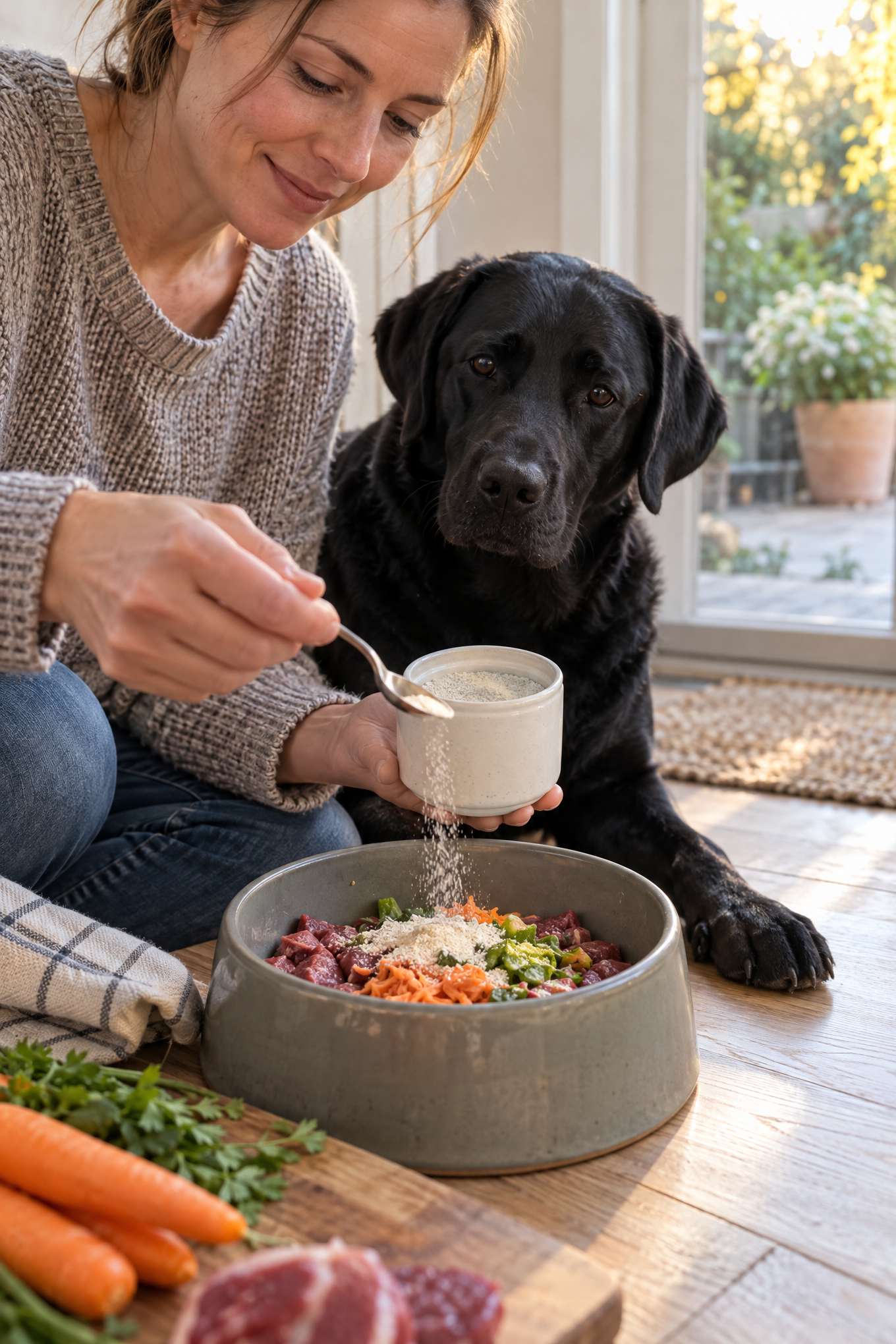 Lunderland Algenkalk, Kalzium für die Barf-Ration, Hund und Katze, 100 g
