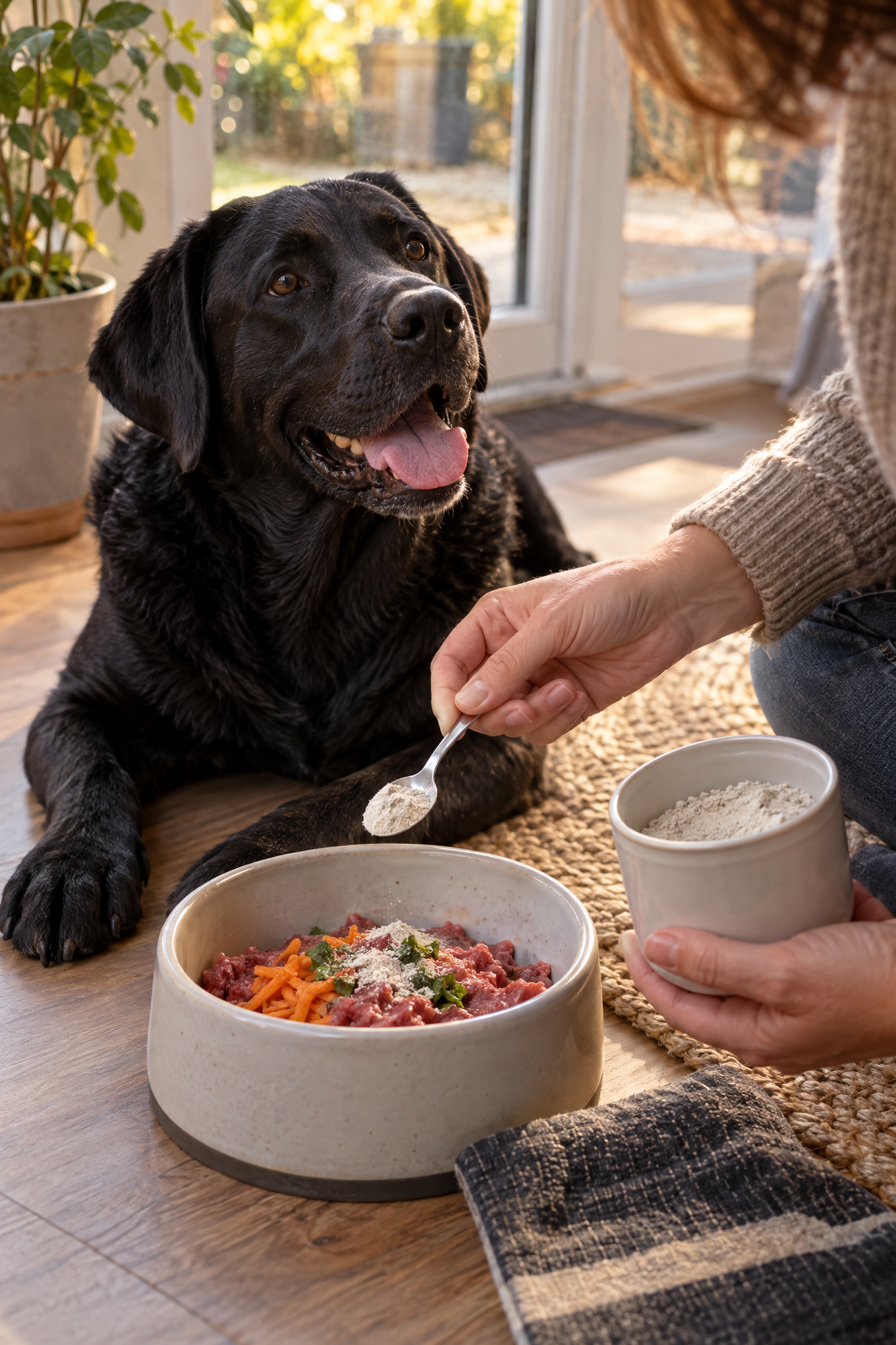 Lunderland Algenkalk, Kalzium für die Barf-Ration, Hund und Katze, 100 g – Bild 2