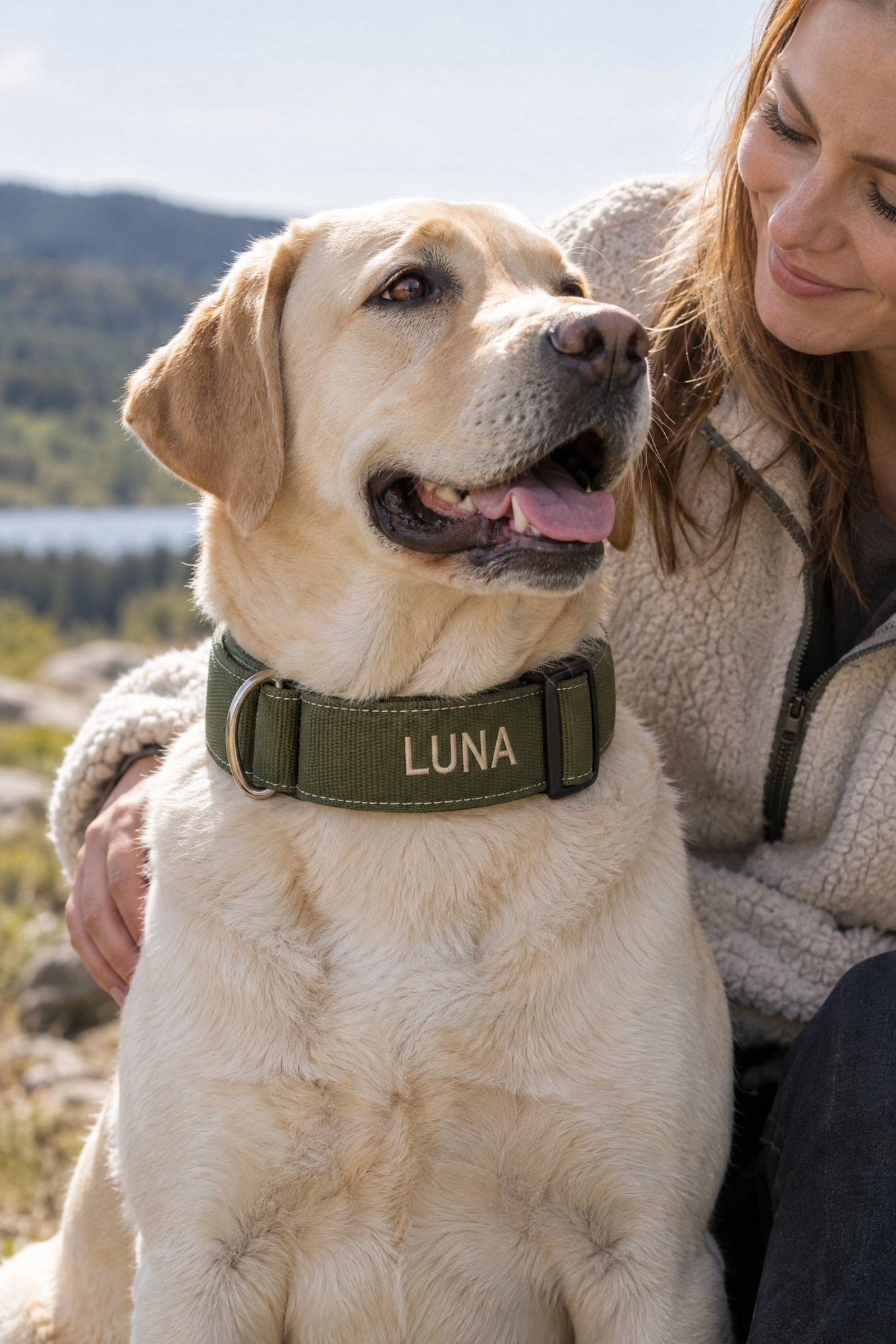 Stake-Out Extrem Gürtelhalsband 50 mm, bestickt, für große Hunde