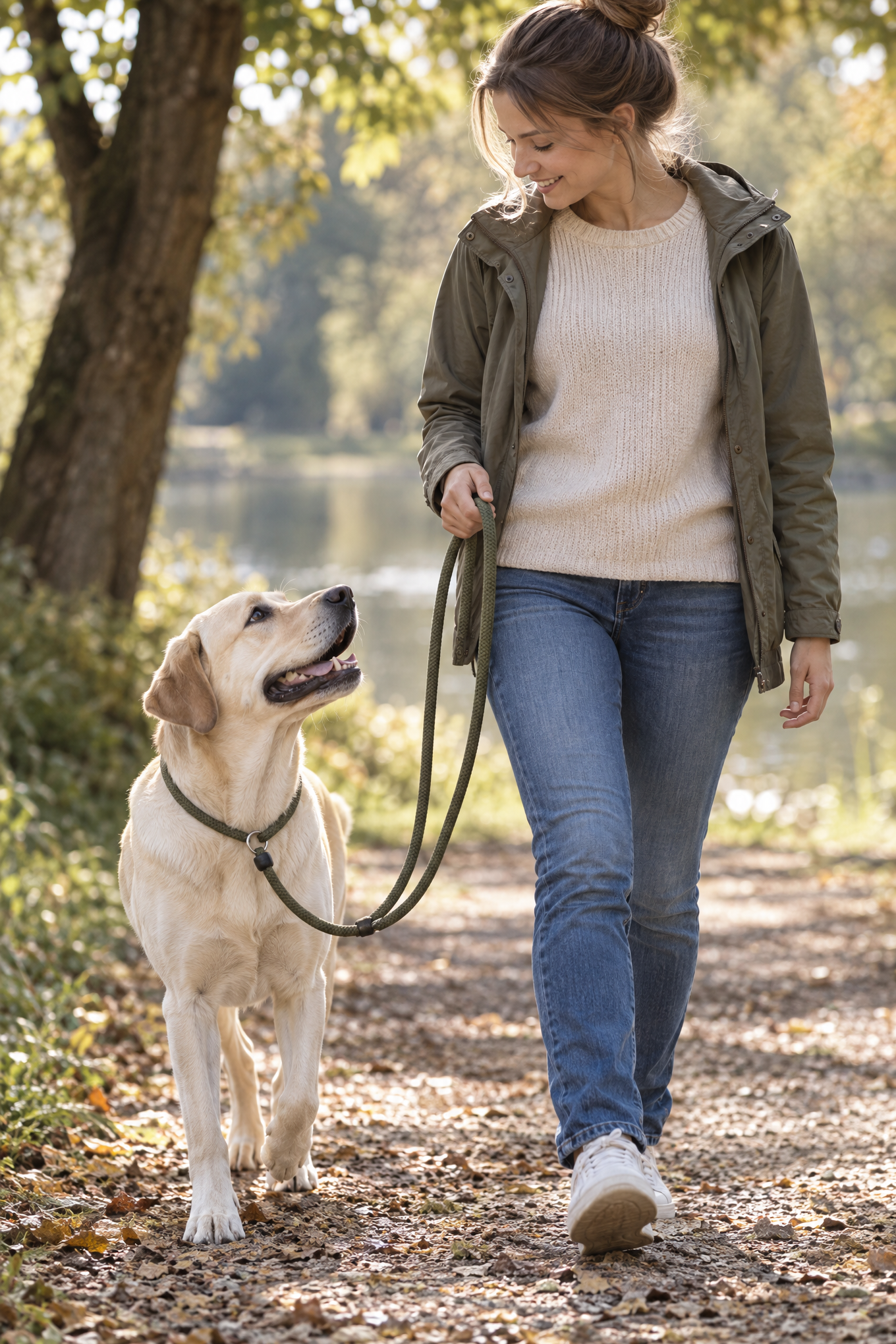 Rudelkönig Retrieverleine Tilda mit Zugstopp, Kletterseil, 1,80 m