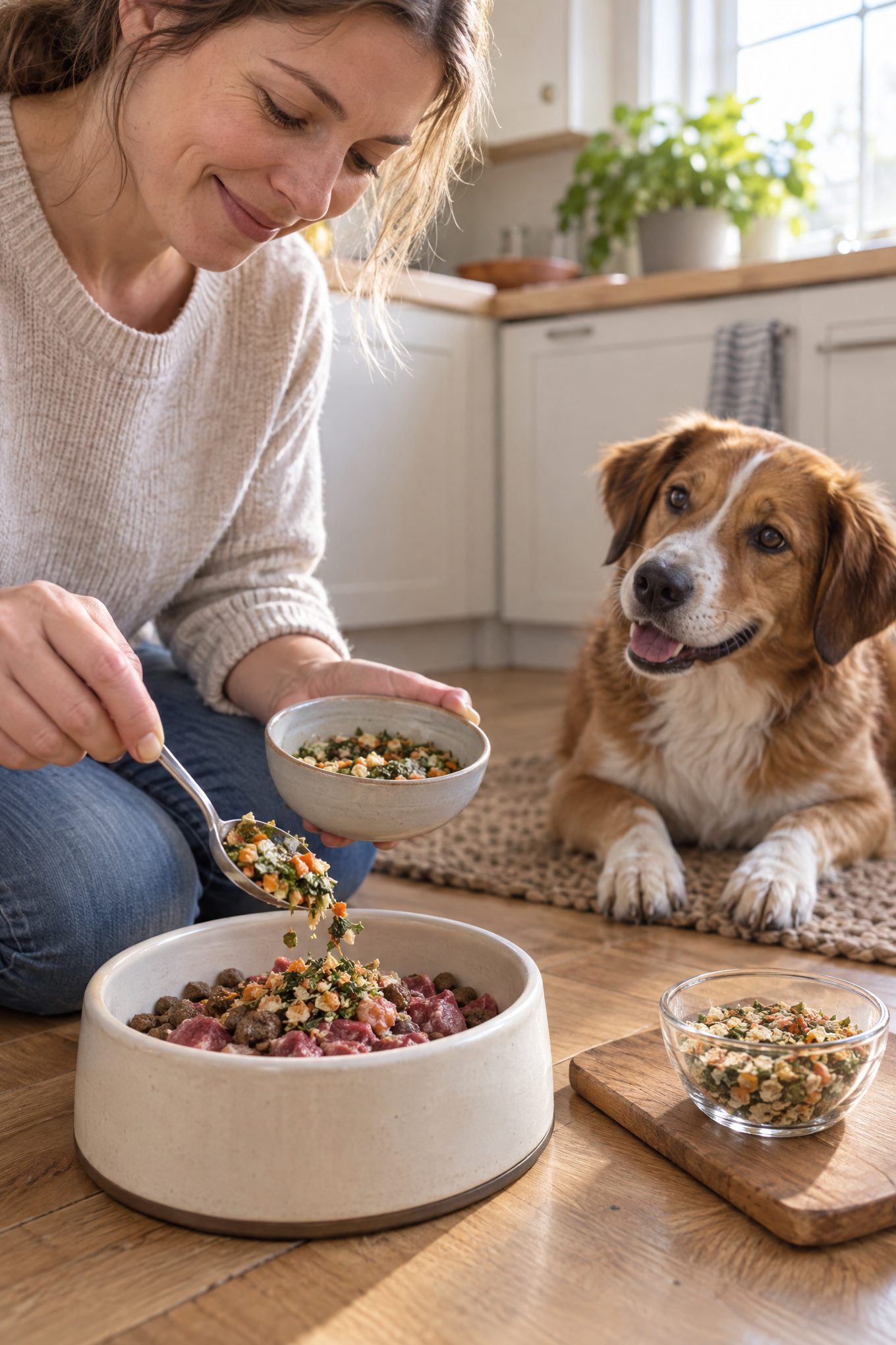 Lunderland Gemüsemix, Flocken als Beilage für Hunde, getreidefrei, 1 kg