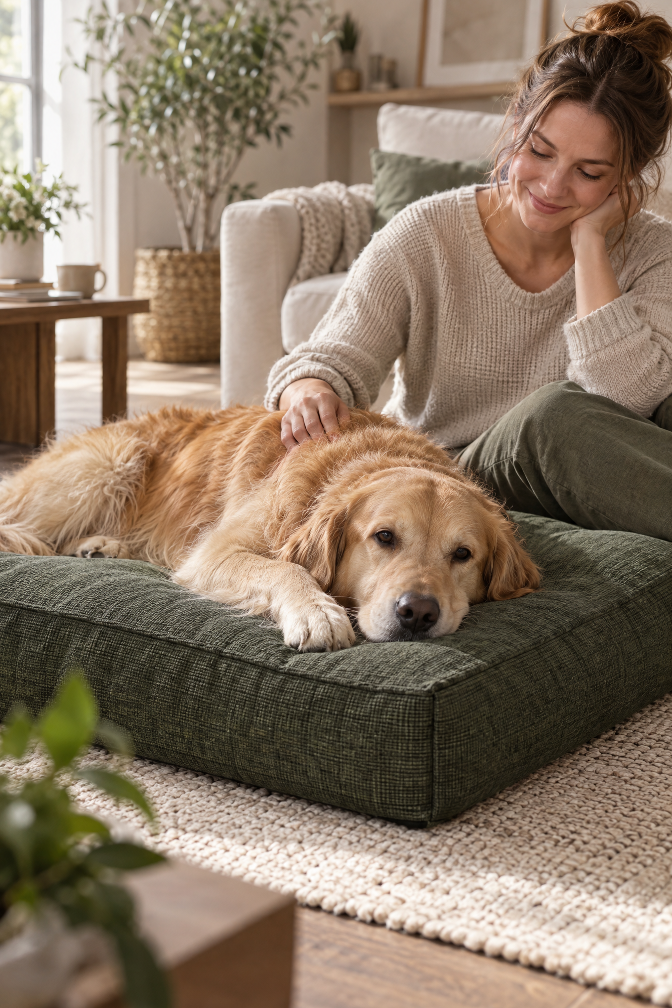 William Walker Hundekissen Chill – Dark Moss