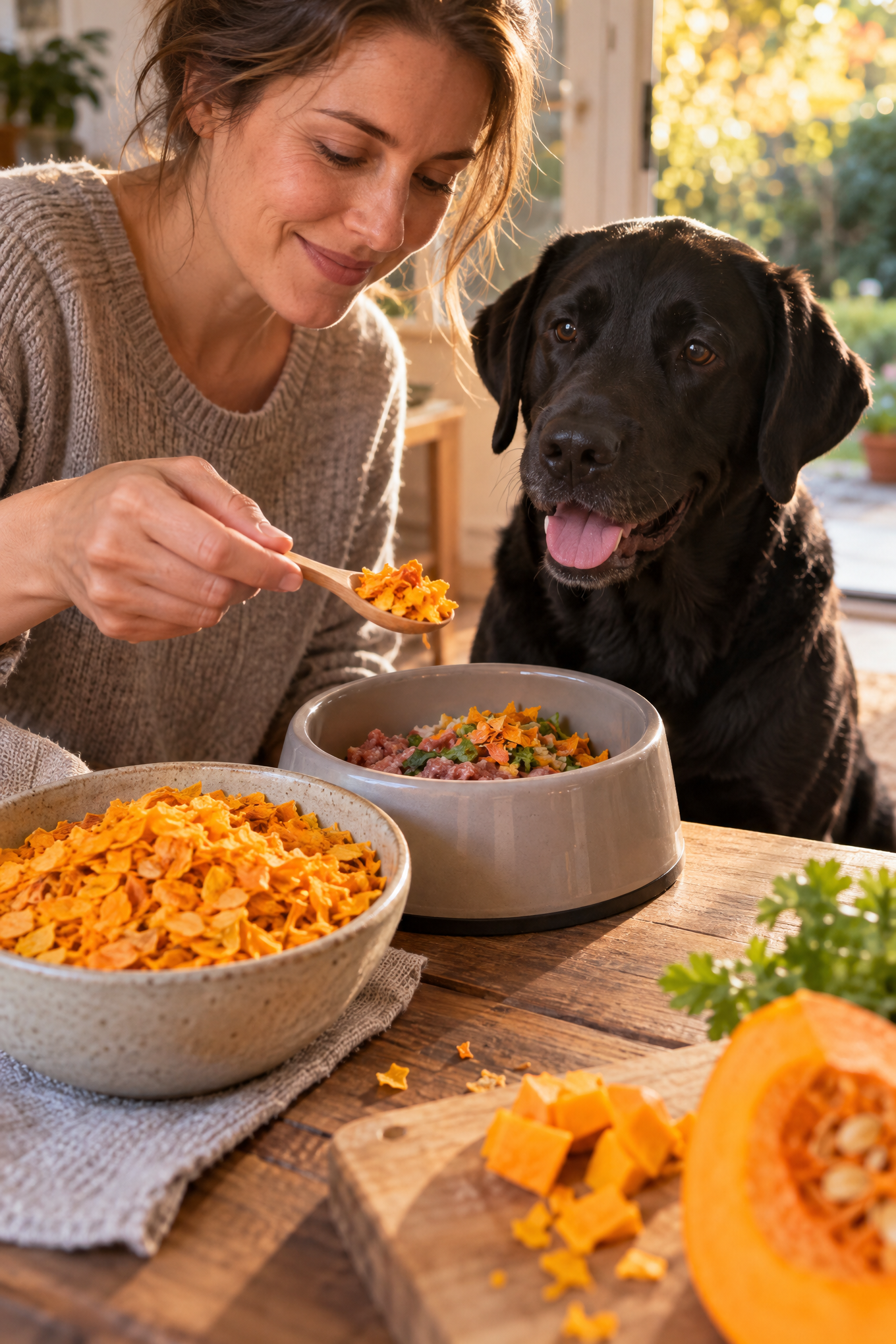 Vollmer's Kürbisflocken, luftgetrocknet, Beilage für Hunde, 1 kg – Bild 2
