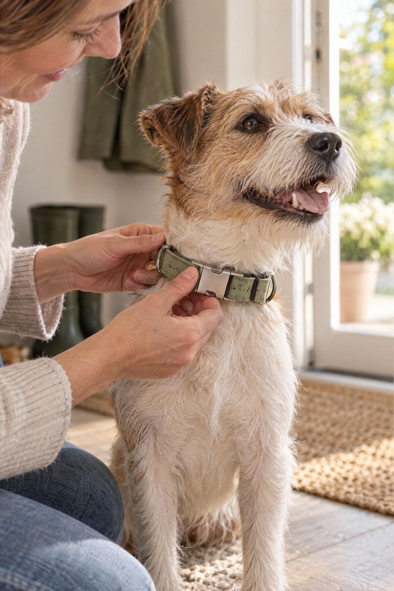 Willi Wiggle Kork-Halsband Pure mit Klickschnalle, Größe S oder M – Bild 2