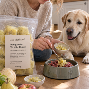 Das Tierhotel Frostgemüse für helle Hunde, Portionsware, tiefgekühlt, 1 kg, Anwendungsbild