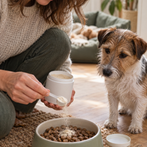 Canipur relax forte, Ergänzungsfutter für Hunde in Belastungslagen, 150 g, Anwendungsbild