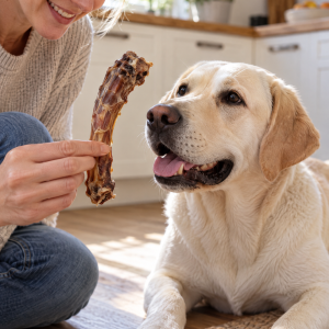 Naturavetal Canis Plus Entenhälse, luftgetrocknet, 200 g, Anwendungsbild