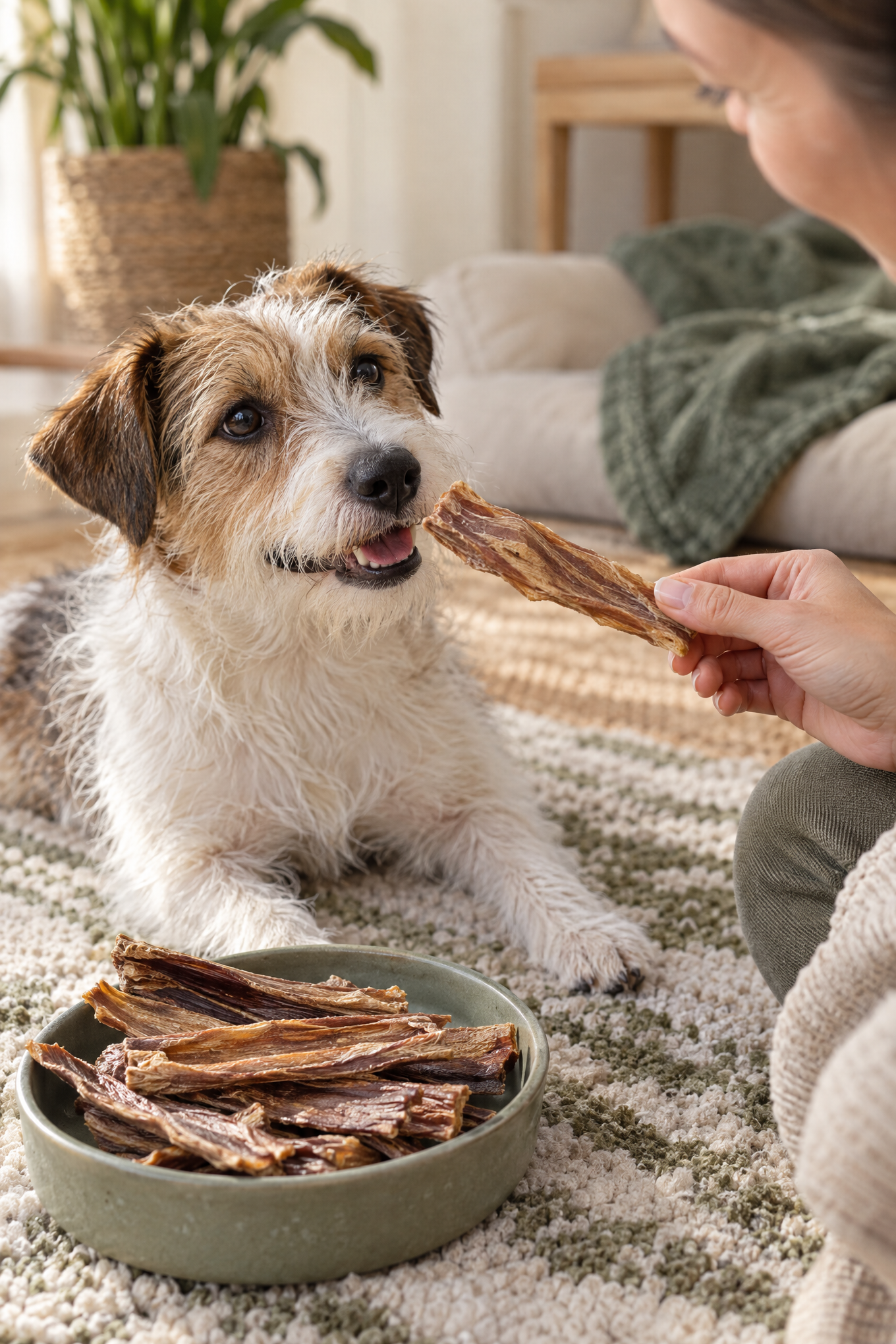 Naturavetal Canis Plus Rinder-Dörrfleisch, luftgetrocknet, 500 g, Anwendungsbild