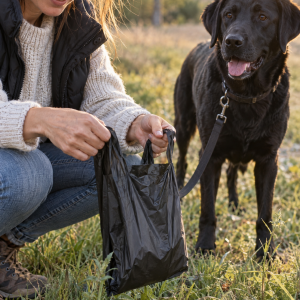 The Sustainable People Hundekotbeutel mit Henkel, kompostierbar, Anwendungsbild