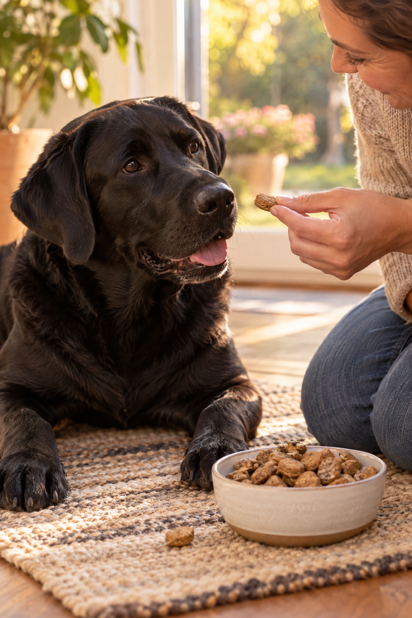 SavannaPet Straußen-Drops, weizenfrei, gebacken, 250 g, Anwendungsbild