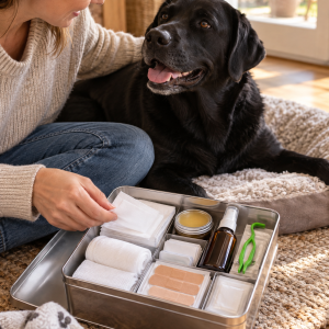 Lila Loves It First Aid Box – Erste-Hilfe-Set für Hunde, Anwendungsbild
