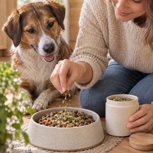Lill's Kräutermischung Glühwürmchen für Hunde, 80 g, Anwendungsbild