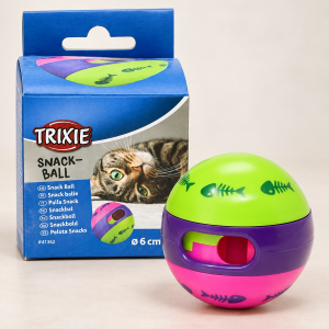 TRIXIE Snack Ball für Katzen mit verstellbarer Öffnung, 6 cm